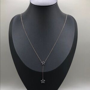 Pandora Dazzling Daisies  Sterling Silver 925 Y Drop Chain Necklace Dainty.